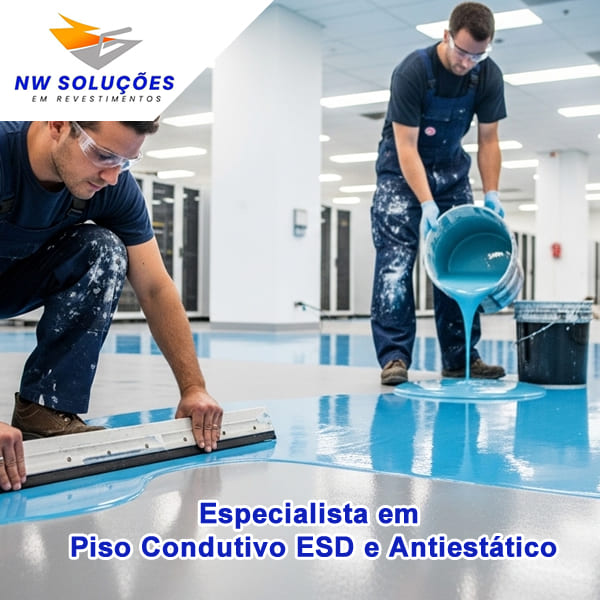 pintura empresa de piso condutivo esd e antiestético