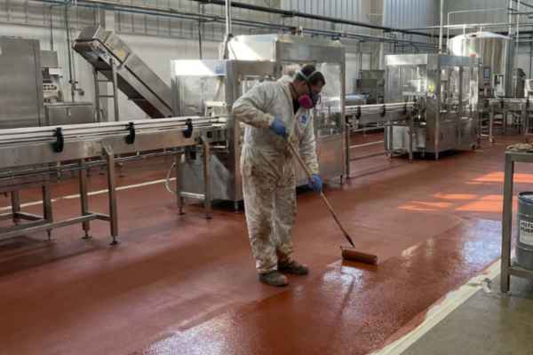 pintura de piso poliuretano industrial em uma indústria alimentícia
